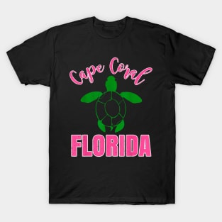 Cape Coral Florida Vacation Beach Family Group Turtle T-Shirt